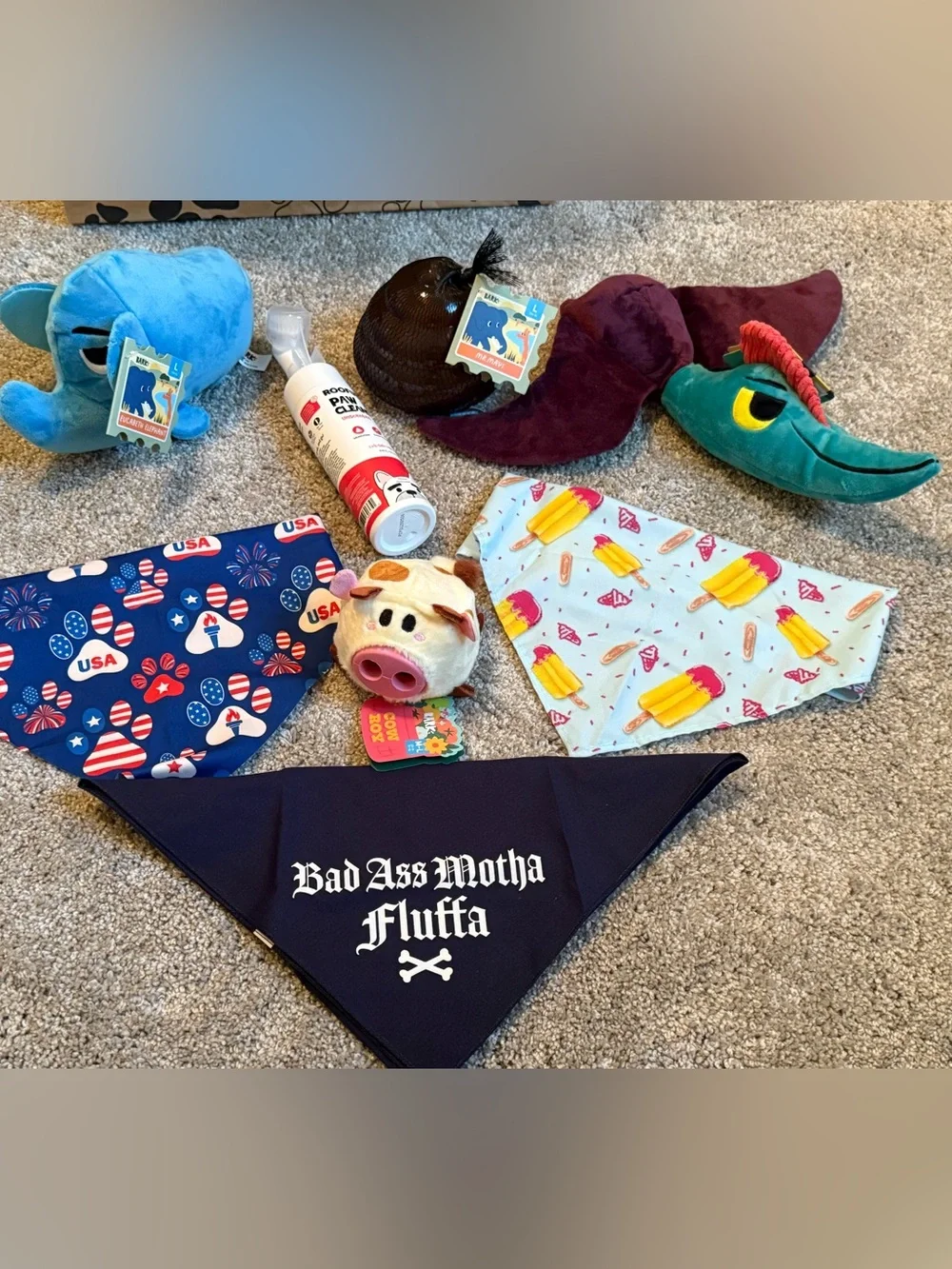 Dog Toys and Bandana Bundle
